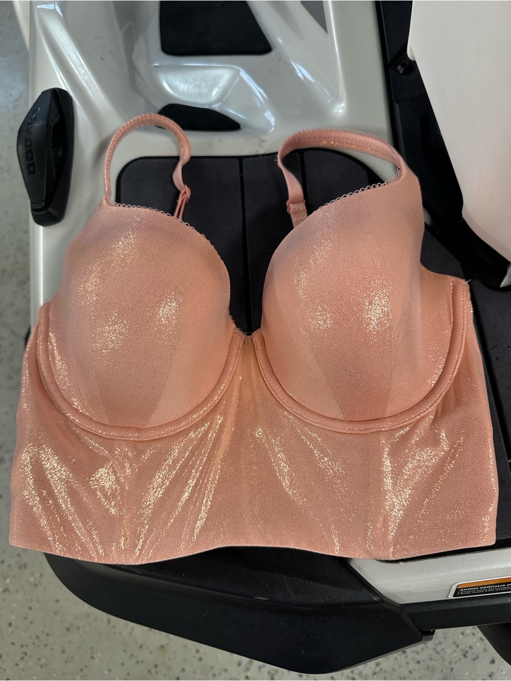 Victoria's Secret Shimmery Rose Pink Longline Bra